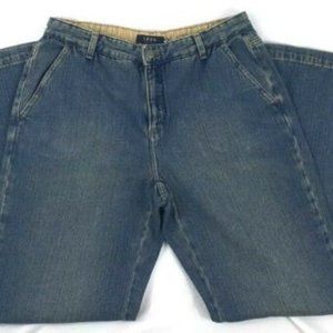 IZOD Womens Size 30 Dark Wash Wide Leg Jeans